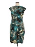 Connected Apparel Print Teal Cocktail Dress Size 14 - photo 2