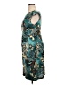 Connected Apparel Print Teal Cocktail Dress Size 14 - photo 5