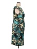 Connected Apparel Print Teal Cocktail Dress Size 14 - photo 4