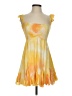 AaKaa Tie-dye Yellow Cocktail Dress Size S - photo 1