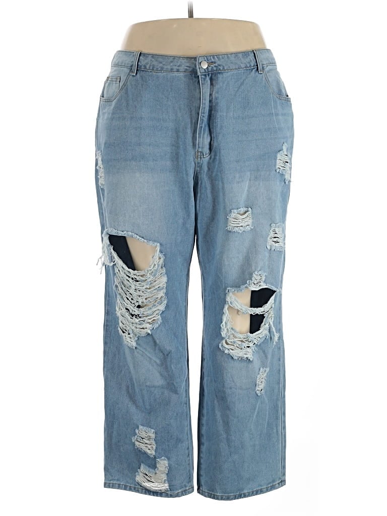 Pre-owned Shein Curve Jeans In Blue