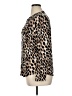 INC International Concepts Animal Print Brown Long Sleeve Blouse Size XL - photo 5