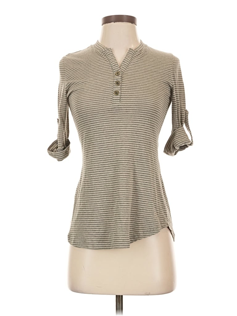 Pre-owned Miken Short Sleeve Henley Shirt In Gray