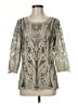 Ultra Pink Silver 3/4 Sleeve Top Size M - photo 1
