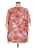 NY Collection Pink 3/4 Sleeve Blouse Size XL - photo 2