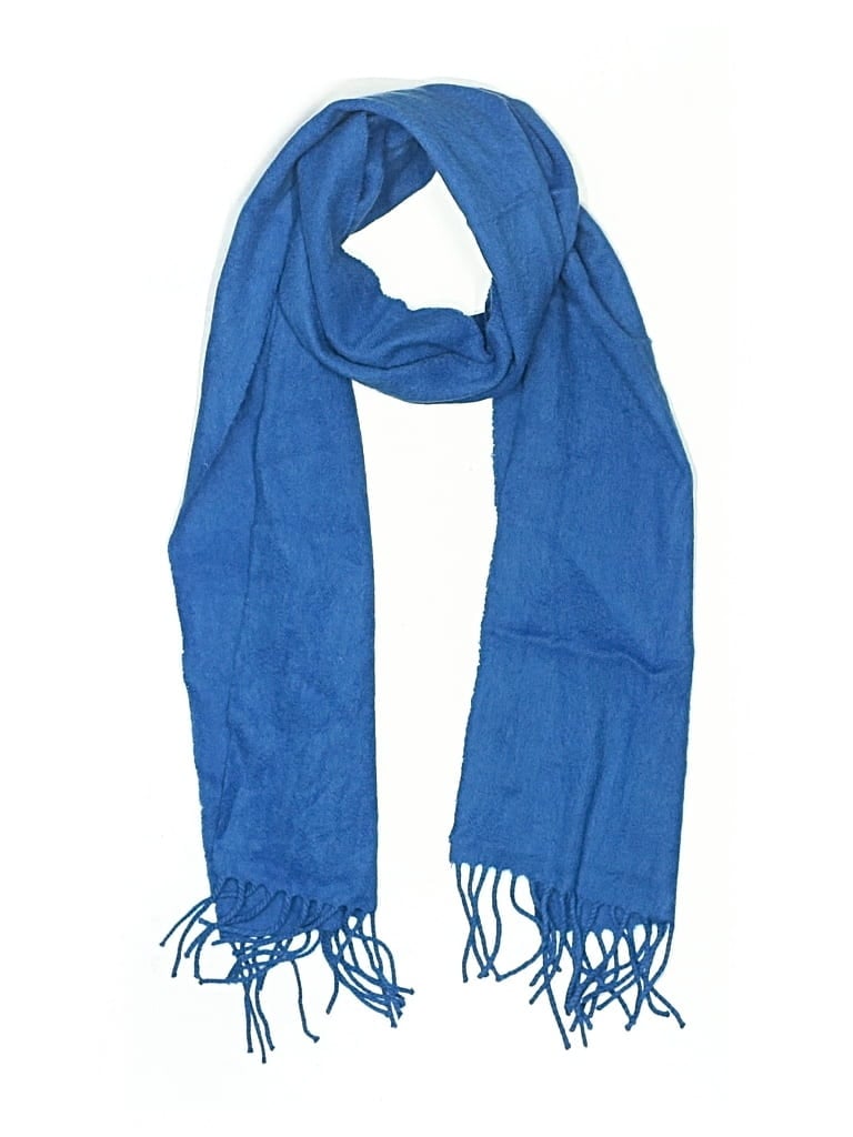 Pre-owned Assorted Brands Cashmere Scarf In Blue