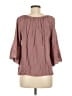 AVLN Studio 100% Rayon Brown 3/4 Sleeve Blouse Size L - photo 2