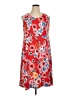 Ellos Print Red Casual Dress Size 14 - photo 1