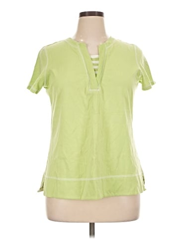 Just My Size Short Sleeve Henley (view 1)