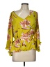 AUW 100% Polyester Yellow 3/4 Sleeve Blouse Size L - photo 1