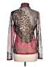 Damee, Inc. Paisley Pink Long Sleeve Blouse Size L - photo 2