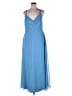 Azazie 100% Polyester Blue Cocktail Dress Size 16 - photo 1