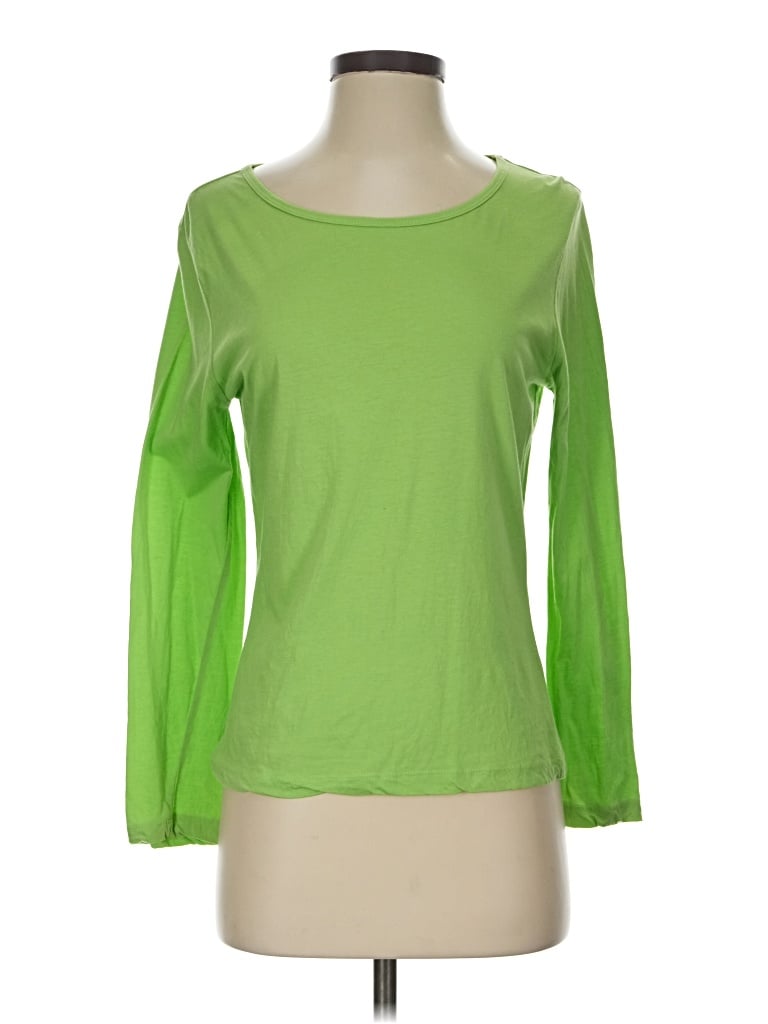 Pre-owned Garnet Hill 3/4 Sleeve T-shirt In Green