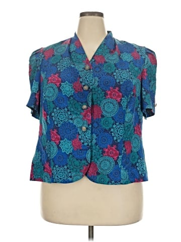 Leslie Fay Short Sleeve Blouse (view 1)