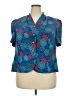 Leslie Fay 100% Polyester Teal Short Sleeve Blouse Size 18WP - photo 1