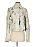 Free People 100% Cotton Print Ivory Denim Jacket Size S - photo 1