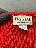 Crystal 100% Acrylic Red Cardigan Size S - photo 7