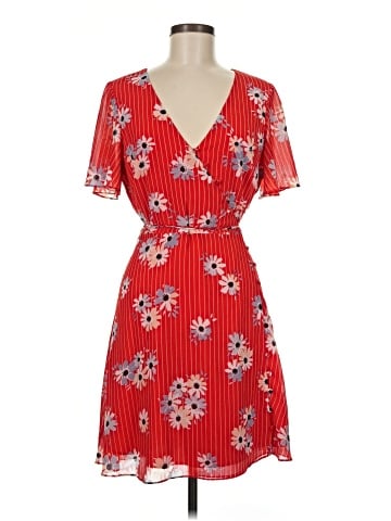 Madewell Button-Wrap Dress in Daisy Society (view 1)