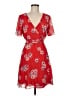 Madewell 100% Polyester Print Red Casual Dress Size 8 - photo 1