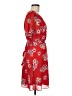 Madewell 100% Polyester Print Red Casual Dress Size 8 - photo 4