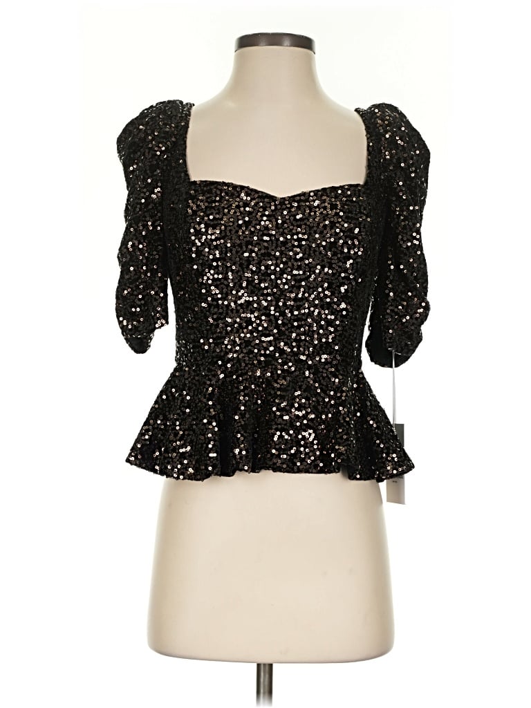 Amanda Uprichard 3/4 Sleeve Blouse In Black