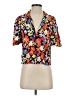 Zara Floral Black Short Sleeve Blouse Size S - photo 1