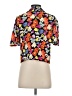 Zara Floral Black Short Sleeve Blouse Size S - photo 2