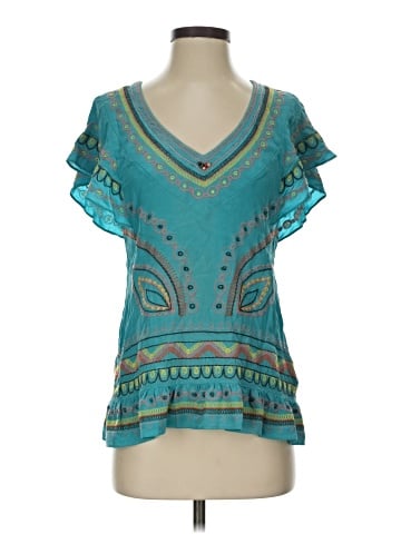 Nanette Lepore Short Sleeve Silk Top (view 1)