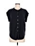 Lou & Grey Black Short Sleeve Henley Size M - photo 1