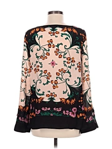 Maeve by Anthropologie Long Sleeve Silk Top (view 2)