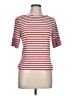 Three Dots Stripes Red Short Sleeve T-Shirt Size L - photo 1