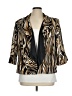 Alex Evenings Animal Print Gold Blazer Size 1X - photo 1