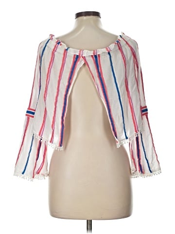 Red Carter 3/4 Sleeve Blouse (view 2)