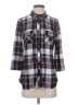 Eden & Olivia Plaid Purple Black 3/4 Sleeve Blouse Size S - photo 1