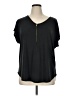 Green Envelope Black Short Sleeve Top Size 1X - photo 1