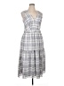 DKNY Checkered-gingham Gray Casual Dress Size 14 - photo 1