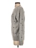 Aqua 100% Cashmere Polka Dots Gray Cashmere Pullover Sweater Size S - photo 5
