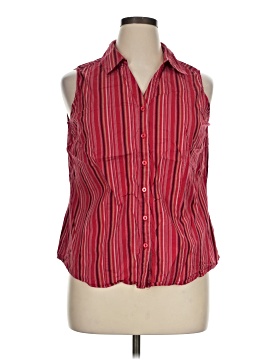 St. John's Bay Sleeveless Button Down Shirt