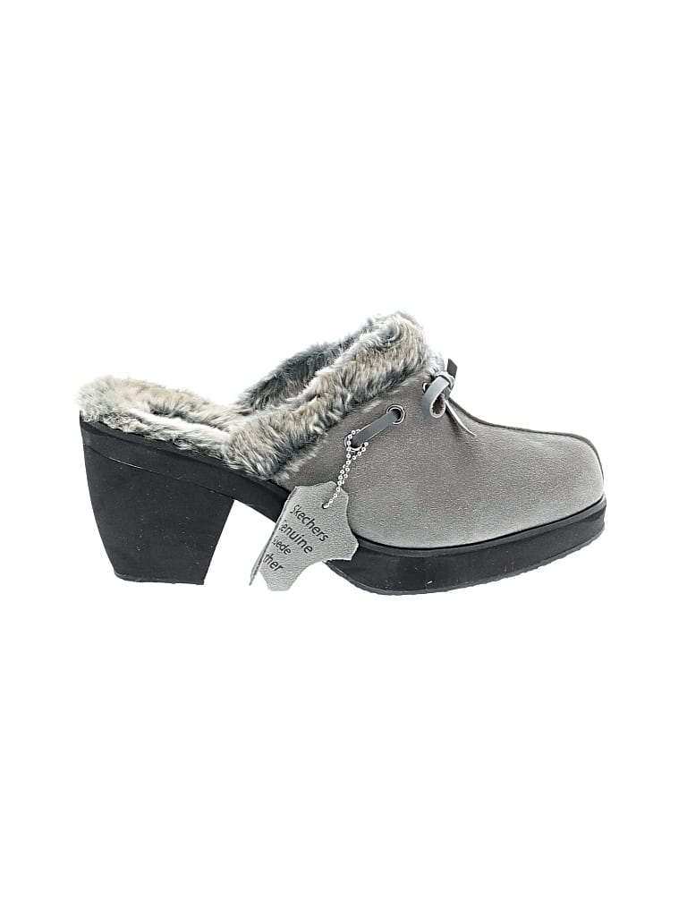 Pre-owned Skechers Mule/clog In Gray