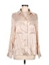 MNG Suit Metallic Tan Long Sleeve Blouse Size 8 - photo 1