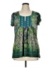 One World Green Short Sleeve Blouse Size 1X - photo 1