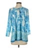 Lilly Pulitzer 100% Polyester Blue 3/4 Sleeve Blouse Size XS - photo 1