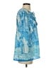 Lilly Pulitzer 100% Polyester Blue 3/4 Sleeve Blouse Size XS - photo 4