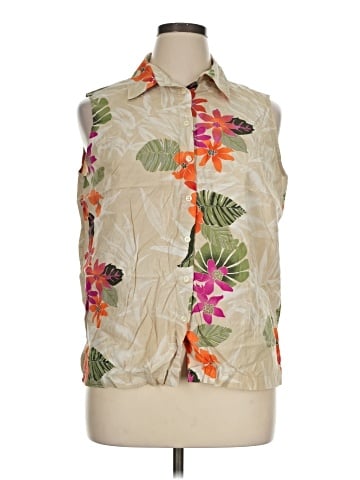 Karen Scott Sport Sleeveless Button-Down Shirt (view 1)