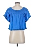 Suboo Blue Short Sleeve Blouse Size 2 - photo 2