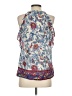 Point Sur 100% Cotton Blue Sleeveless Blouse Size 4 - photo 2