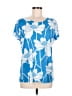 J. McLaughlin Floral Blue Short Sleeve T-Shirt Size M - photo 1
