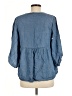 Robert Louis 100% Lyocell Blue 3/4 Sleeve Blouse Size M - photo 2