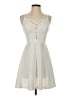 Speechless Solid Ivory Cocktail Dress Size S - photo 1