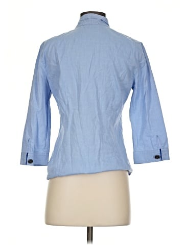 Lafayette 148 New York 3/4 Sleeve Button-Down Shirt (view 2)
